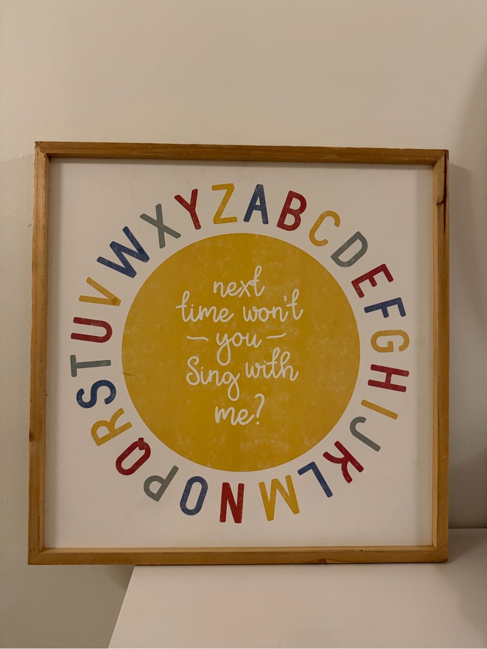 Yellow Alphabet Circle Wall Art - Brand: